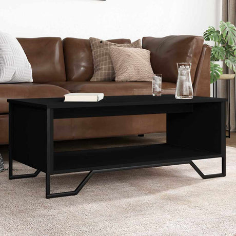 Vidaxl salontafel 100x51x40 cm bewerkt hout zwart