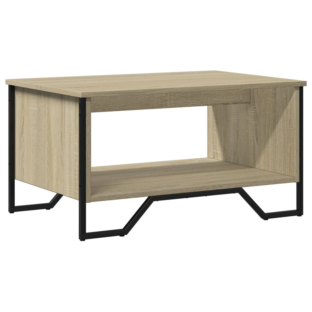 Vidaxl salontafel 75x51x40 cm bewerkt hout sonoma eikenkleurig