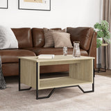 Vidaxl salontafel 75x51x40 cm bewerkt hout sonoma eikenkleurig