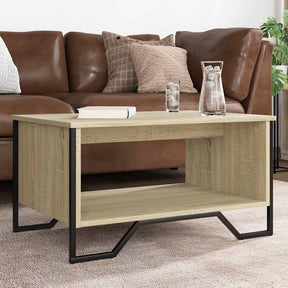 Vidaxl salontafel 75x51x40 cm bewerkt hout sonoma eikenkleurig