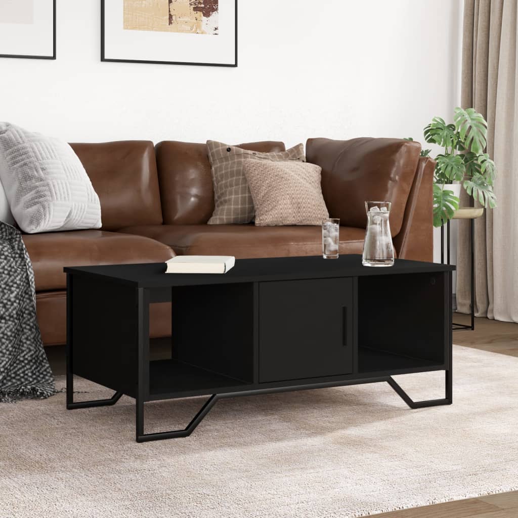 Vidaxl salontafel 100x51x40 cm bewerkt hout zwart
