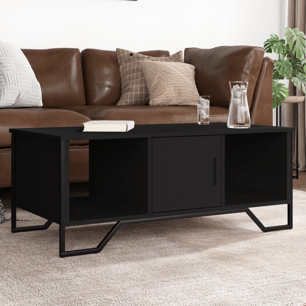 Vidaxl salontafel 100x51x40 cm bewerkt hout zwart