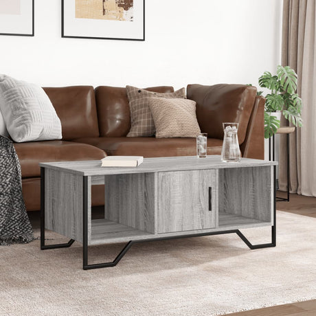 Vidaxl salontafel 100x51x40 cm bewerkt hout grijs sonoma
