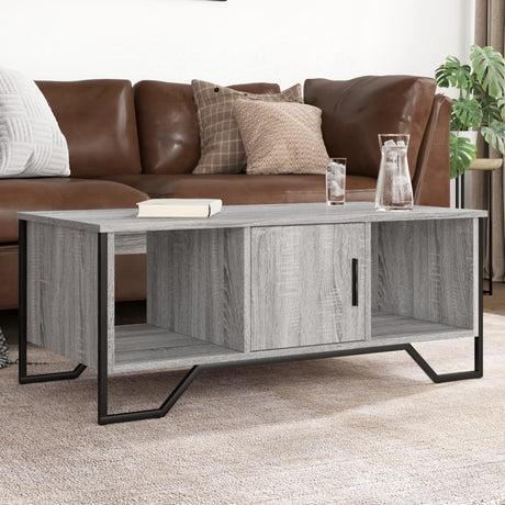 Vidaxl salontafel 100x51x40 cm bewerkt hout grijs sonoma