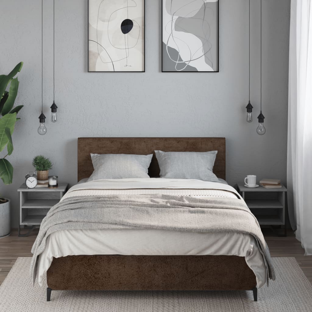 Vidaxl nachtkastjes 2 st 40x30x40 cm bewerkt hout grijs sonoma eiken