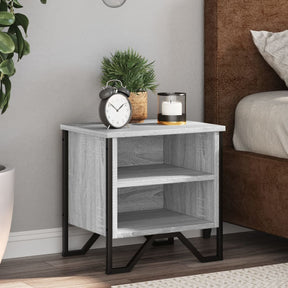 Vidaxl nachtkastjes 2 st 40x30x40 cm bewerkt hout grijs sonoma eiken
