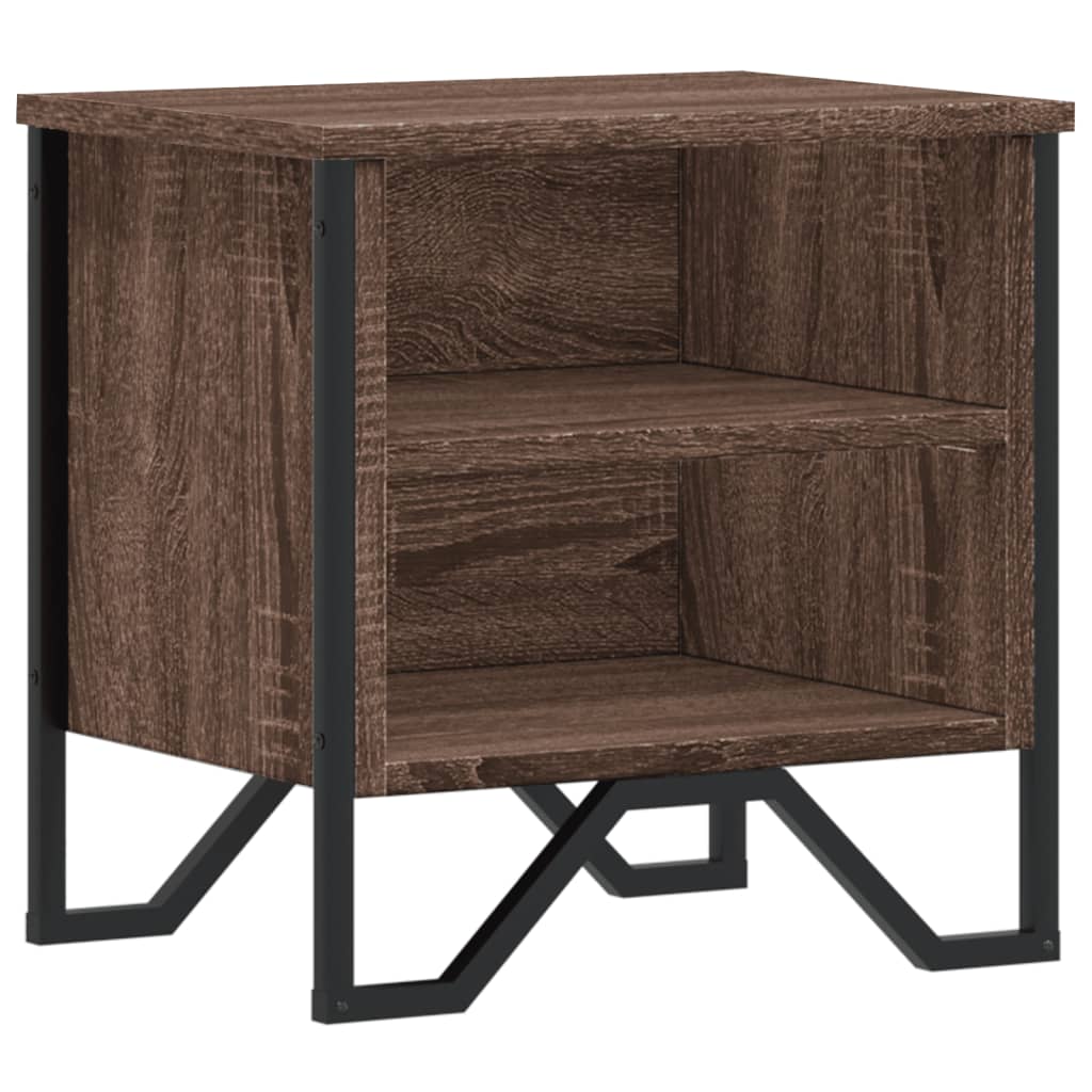 Vidaxl nachtkastje 40x30x40 cm bewerkt hout bruin eikenkleur