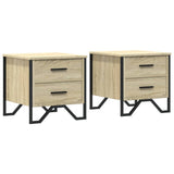 Vidaxl nachtkastjes 2 st 40x41x40 cm bewerkt hout sonoma eikenkleurig