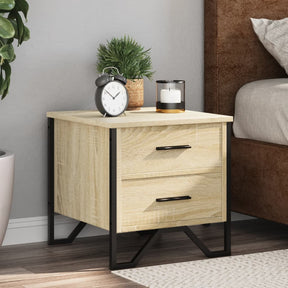 Vidaxl nachtkastjes 2 st 40x41x40 cm bewerkt hout sonoma eikenkleurig