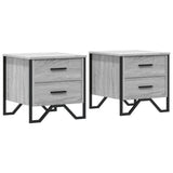 Vidaxl nachtkastjes 2 st 40x41x40 cm bewerkt hout grijs sonoma eiken