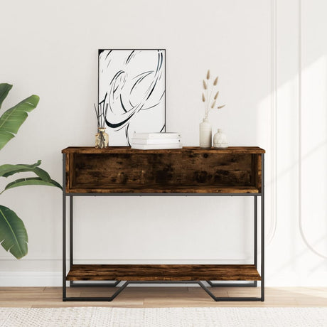 Vidaxl wandtafel 100x35x74,5 cm bewerkt hout gerookt eikenkleurig