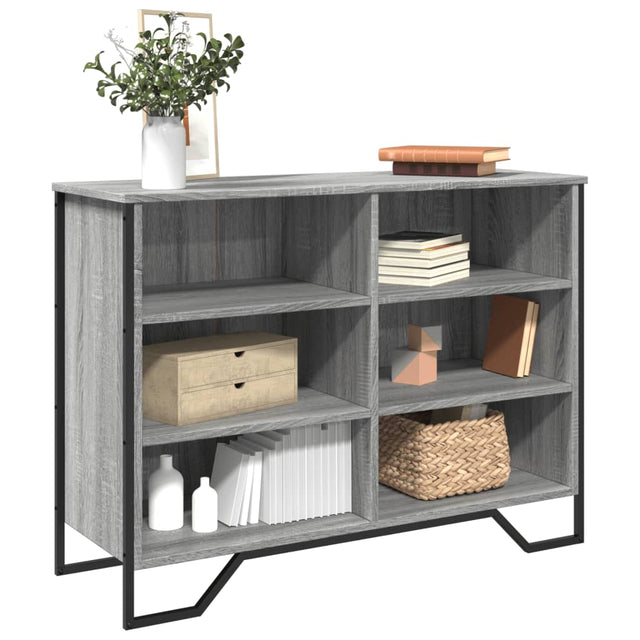 Vidaxl dressoir 101x35,5x74,5cm bewerkt hout grijs sonoma eikenkleurig