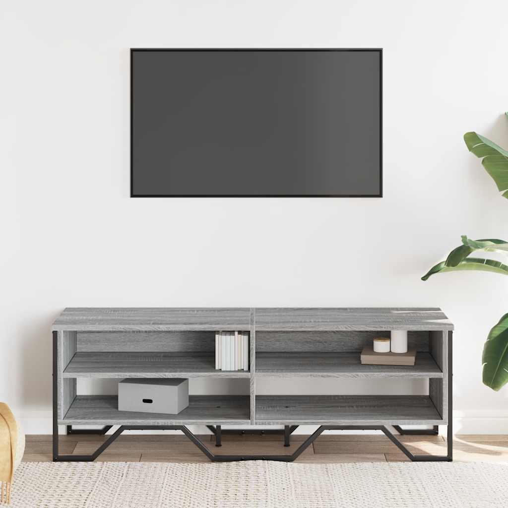 Vidaxl tv-meubel 122x34x41 cm bewerkt hout grijs sonoma eikenkleurig