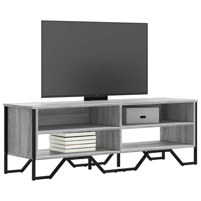Vidaxl tv-meubel 122x34x41 cm bewerkt hout grijs sonoma eikenkleurig