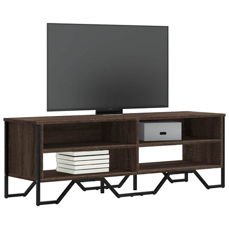 Vidaxl tv-meubel 122x34x41 cm bewerkt hout bruin eikenkleurig