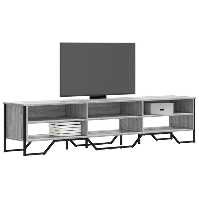 Vidaxl tv-meubel 180x34x41 cm bewerkt hout grijs sonoma eikenkleurig