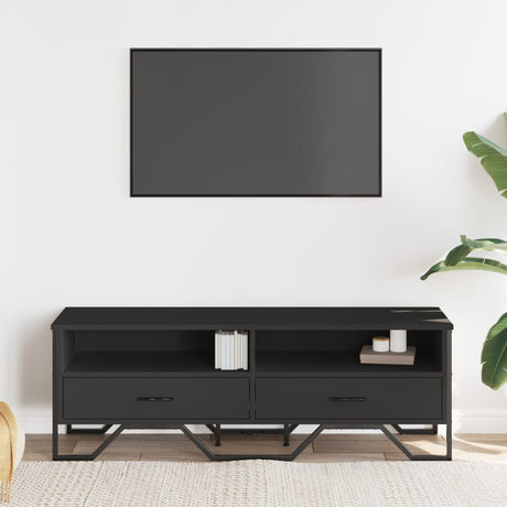 Vidaxl tv-meubel 122x34x41 cm bewerkt hout zwart