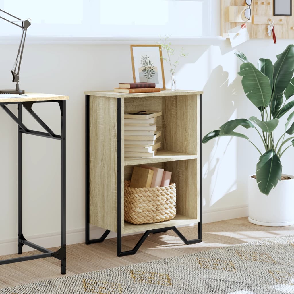Vidaxl boekenkast 50x31x74,5 cm bewerkt hout sonoma eikenkleurig