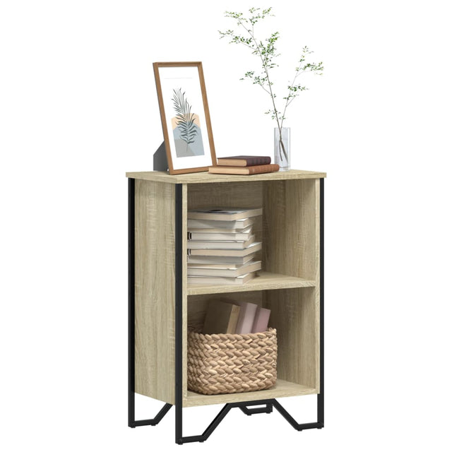 Vidaxl boekenkast 50x31x74,5 cm bewerkt hout sonoma eikenkleurig