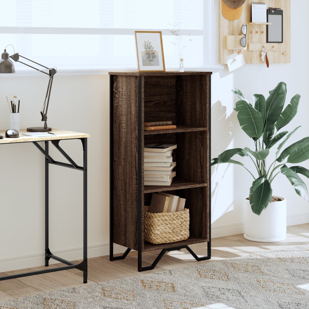Vidaxl boekenkast 50x31x106 cm bewerkt hout bruin eikenkleurig
