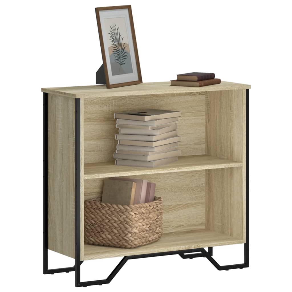 Vidaxl boekenkast 80x31x74,5 cm bewerkt hout sonoma eikenkleurig