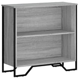 Vidaxl boekenkast 80x31x74,5 cm bewerkt hout grijs sonoma eikenkleur
