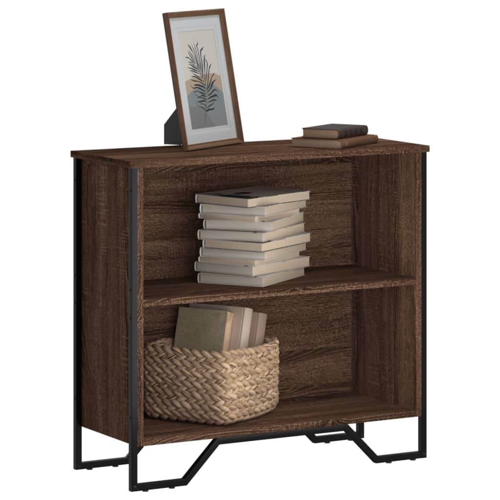 Vidaxl boekenkast 80x31x74,5 cm bewerkt hout bruin eikenkleur