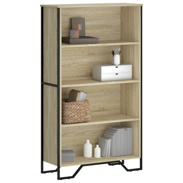 Vidaxl boekenkast 80x31x137,5 cm bewerkt hout sonoma eikenkleurig