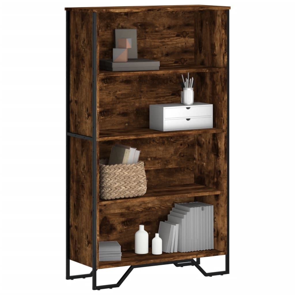 Vidaxl boekenkast 80x31x137,5 cm bewerkt hout gerookt eikenkleurig