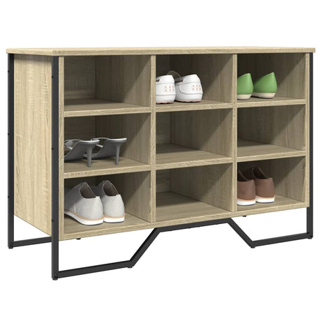 VidaXL Schuhschrank 90x38x61,5 cm Holzwerkstoff Sonoma-Eiche-farbig