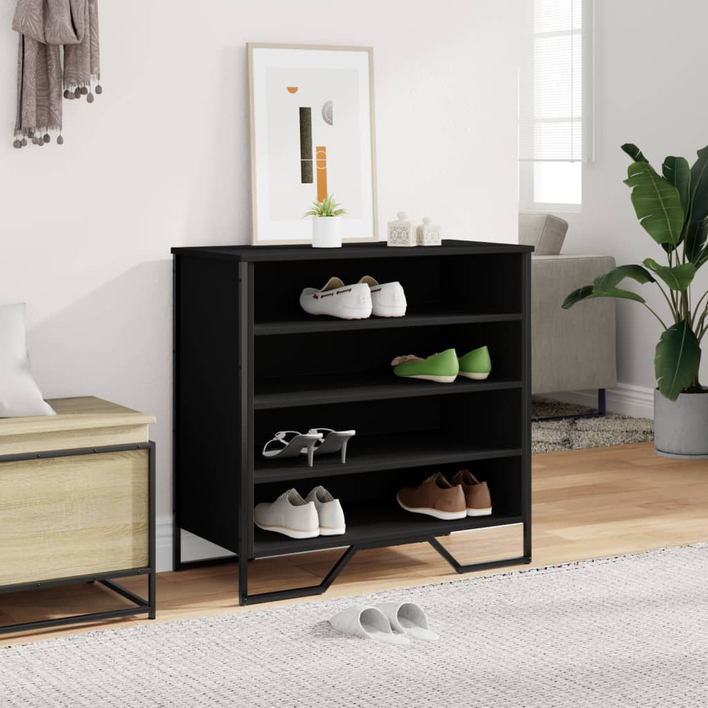 Vidaxx Schuhschrank 80x38x78 cm lackiertes Holz schwarz