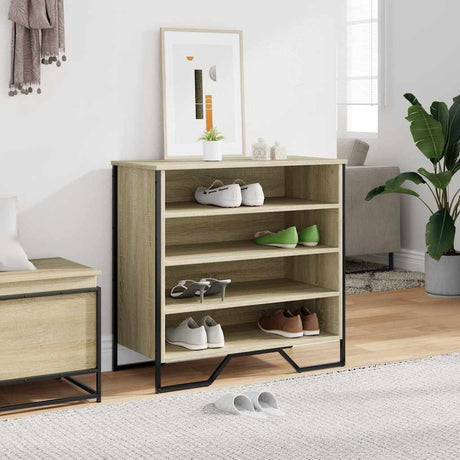 VidaXL Schuhschrank 80x38x78 cm Holzwerkstoff Sonoma-Eiche