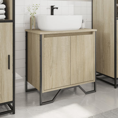 Vidaxl wastafelkast 60x35x60 cm bewerkt hout sonoma eikenkleurig