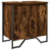 Vidaxl wastafelkast 60x35x60 cm bewerkt hout gerookt eikenkleurig