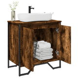 Vidaxl wastafelkast 60x35x60 cm bewerkt hout gerookt eikenkleurig