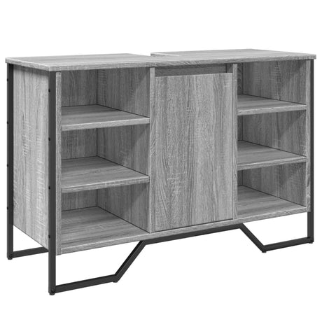 Vidaxl wastafelkast 91x35x60 cm bewerkt hout grijs sonoma eikenkleurig