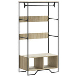 Vidaxxl Kleiderschrank 90x50x180 cm Holzwerkstoff Sonoma-Eiche