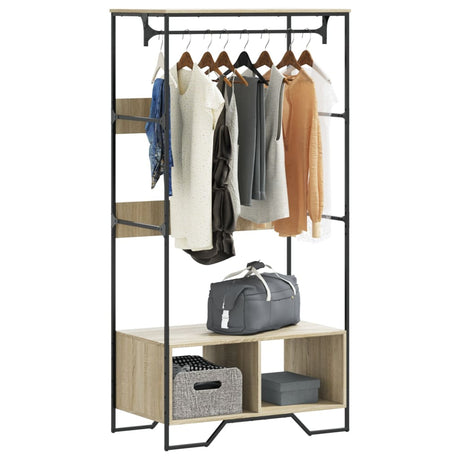 Vidaxxl Kleiderschrank 90x50x180 cm Holzwerkstoff Sonoma-Eiche