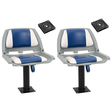 Vidaxl bootstoelen 2 st met poot 360° draaibaar