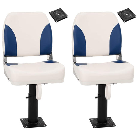Vidaxl bootstoelen 2 st met poot in hoogte verstelbaar 360° draaibaar