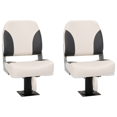 Vidaxl bootstoelen 2 st met poot 360° draaibaar
