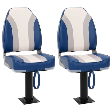Vidaxl bootstoelen 2 st met poot 360° draaibaar