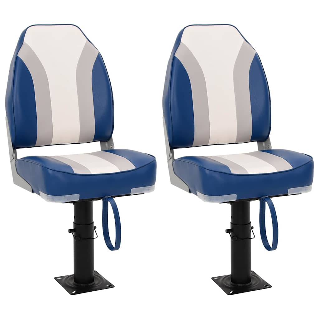 Vidaxl bootstoelen 2 st met poot in hoogte verstelbaar 360° draaibaar