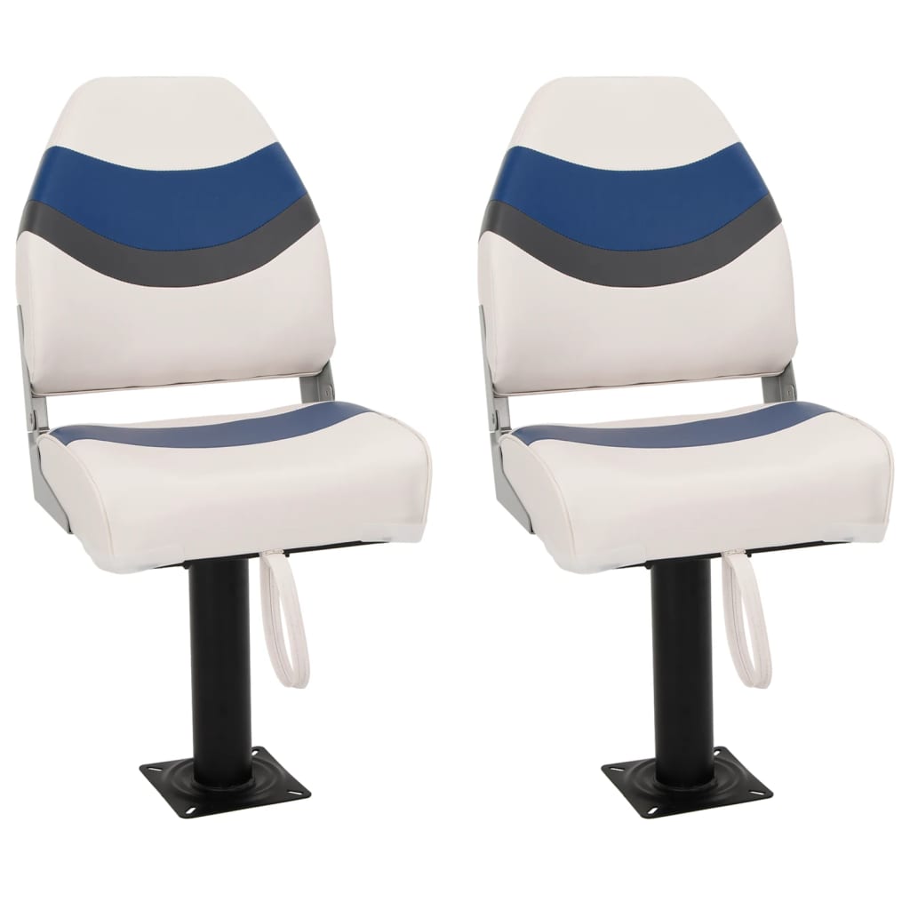 Vidaxl bootstoelen 2 st met poot 360° draaibaar