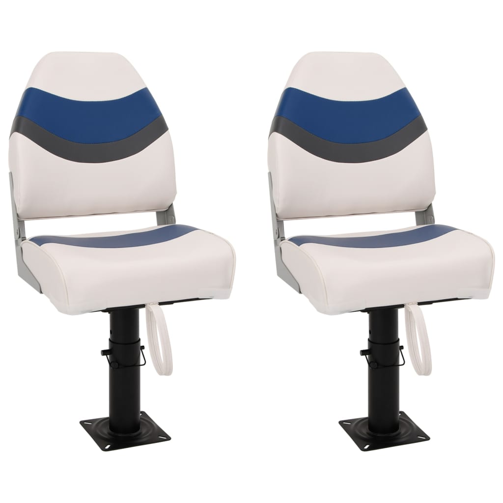 Vidaxl bootstoelen 2 st met poot in hoogte verstelbaar 360° draaibaar