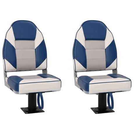 Vidaxl bootstoelen 2 st met poot 360° draaibaar