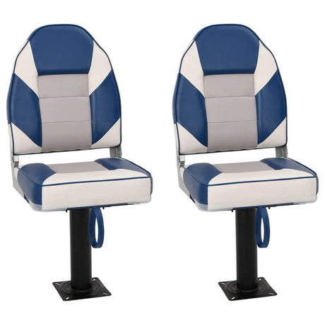 Vidaxl bootstoelen 2 st met poot 360° draaibaar