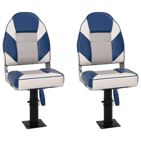 Vidaxl bootstoelen 2 st met poot in hoogte verstelbaar 360° draaibaar