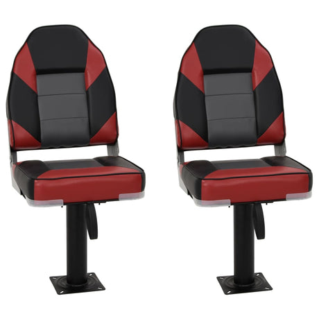 Vidaxl bootstoelen 2 st met poot 360° draaibaar