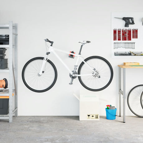 Vidaxx Fahrrad-Reparaturhalter klappbare Wandmontage aus rotem und schwarzem Stahl